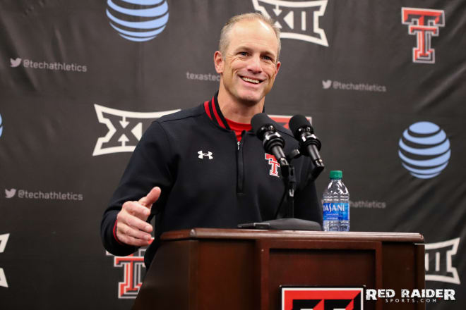 Texas Tech head coach Matt Wells addresses the media on Monday during his weekly press conference.