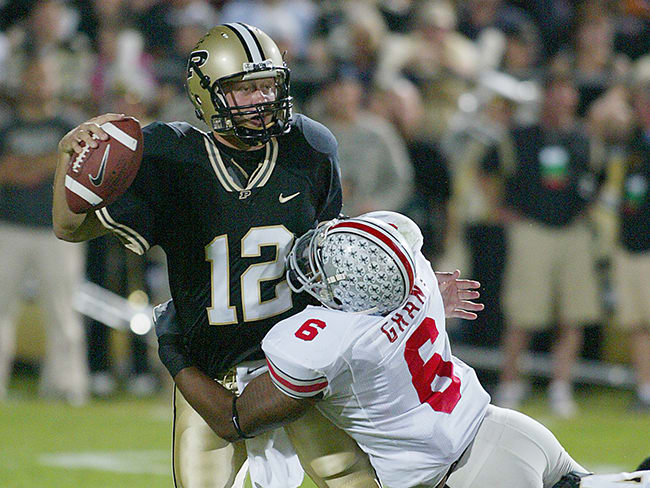 Curtis Painter had to avoid constant Buckeye pressure back in 2007, the last time a Boilermaker quarterback had 60 attempts in a game. 