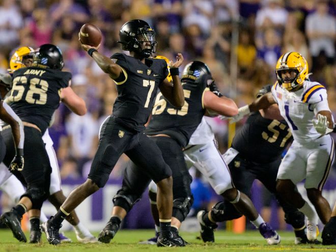 Freshman QB Champ Harris against LSU