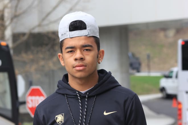 QB/Athlete Jordan Johnson during his visit on campus for Army's Annual Black & Gold Spring Game