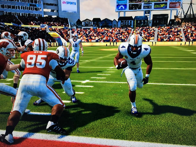 Tank Bigsby (4) makes amends for his fumble with a touchdown. 