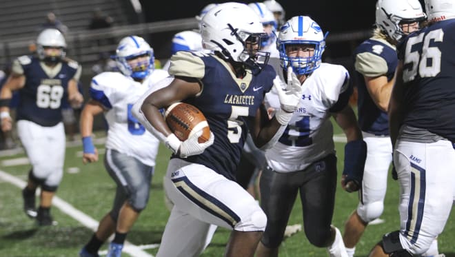 DeMarcus Lawrence rushed for 834 yards and 9 TD's on 141 attempts a season ago for the Lafayette Rams, who should be in good shape to earn their 12th consecutive postseason appearance