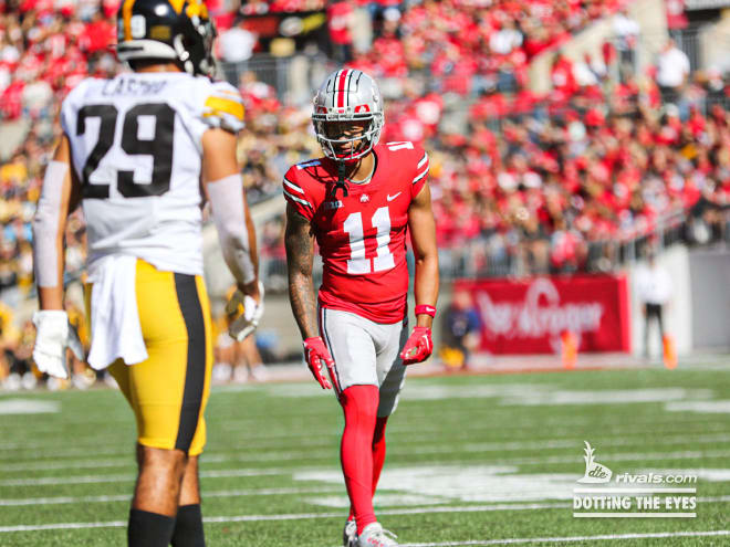 Ohio State wide receiver Jaxon Smith-Njigba is out again for the Buckeyes. (Birm/DTE)