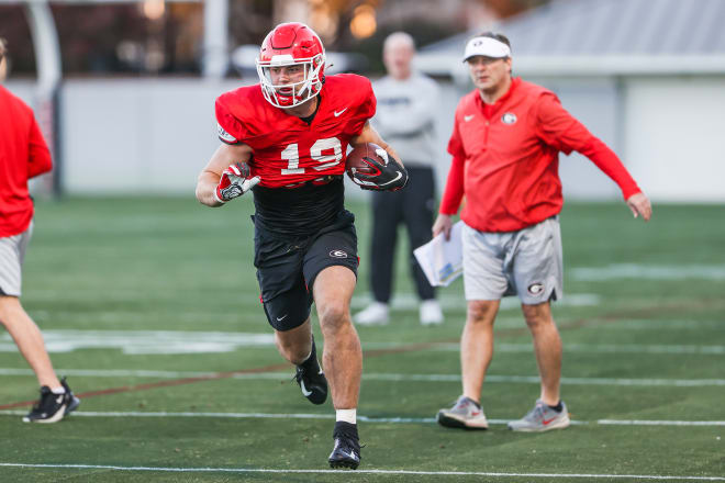 Brock Bowers has nine touchdowns. How many will he score against Georgia Tech?