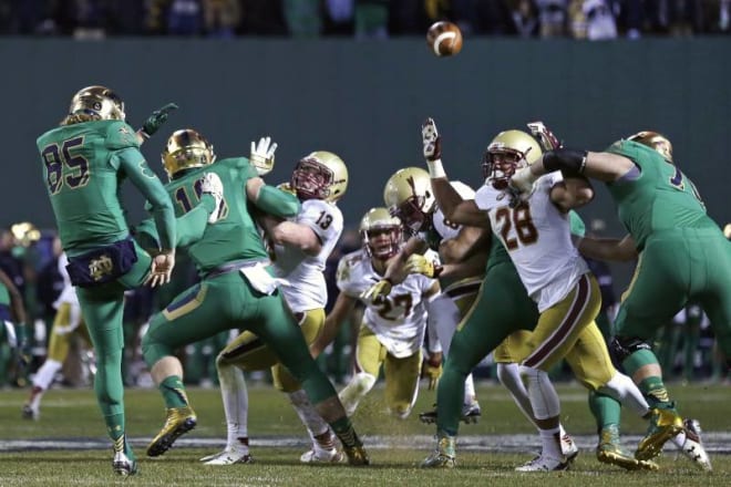 In 2015, a 3-9 Boston College team managed to stay up with then 10-1 Notre Dame before finally losing, 19-16.