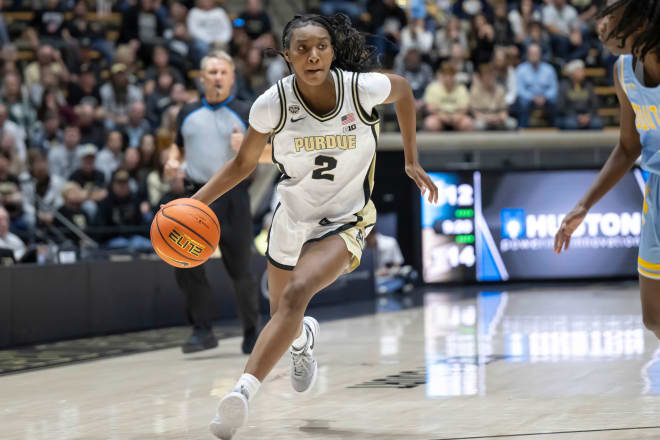 Purdue Boilermakers guard Rashunda Jones (2) drives to the basket during the NCAA women s basketball game against the Southern Jags, Sunday, Nov. 12, 2023, at Mackey Arena in West Lafayette, Ind. Purdue won 67-50.