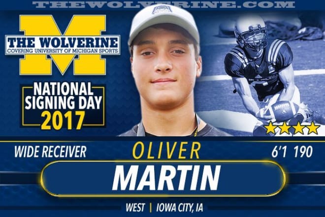 Martin set an Iowa prep record for career catches (239), and also finished as the Class 4A leader in receiving yards (3,449) and receiving touchdowns (33). 