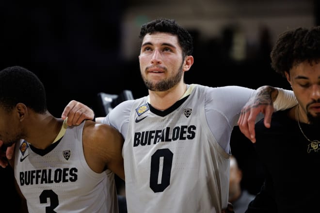 Colorado guard Luke O'Brien after the Buffs' loss to Utah Valley in the NIT