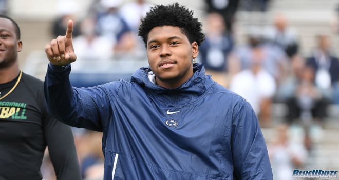 Wallace and the rest of the 2019 class were introduced before the Blue-White Game April 13.