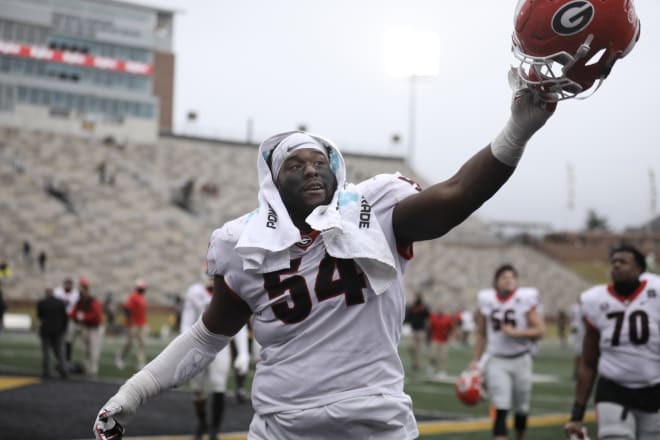 Georgia offensive guard Justin Shaffer. (Cassie Florido/UGA Sports Communications)