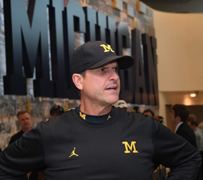 Michigan football coach Jim Harbaugh