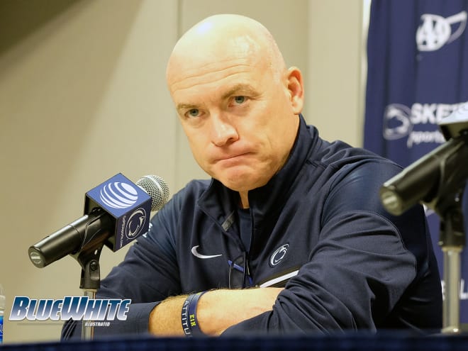 Penn State head coach Patrick Chambers took questions Wednesday in advance of his team's exhibition opener Friday night.