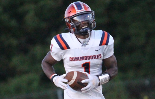 Duke commit Peyton Jones turned eight touches into 157 yards and four trips to the end zone in Maury's thorough 56-0 beating of Churchland in Portsmouth on October 7, 2022