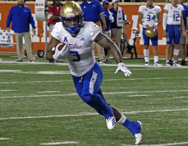 Tulsa RB Shamari Brooks is just shy of the 1,000-yard mark for his career.