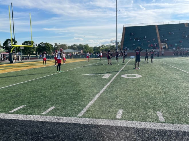 Orchard Lake St. Mary's competes in the Sound Mind Sound Body 7-on-7 event at Wayne State versus Roseville on June 27, 2024. 