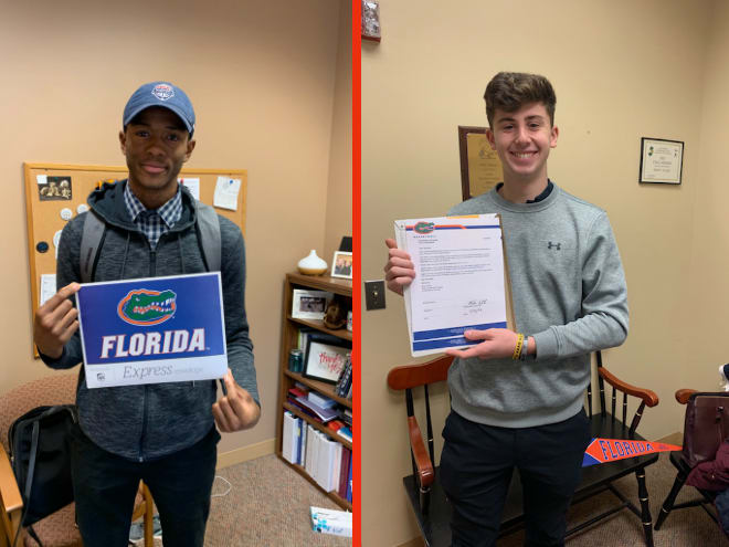 Two of the members of UF's 2019 recruiting class Scottie Lewis (L) and Alex Klatsky 