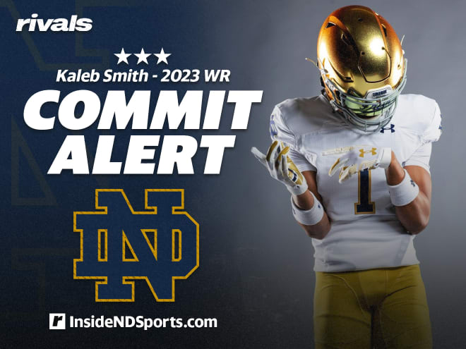 2023 class wide receiver Kaleb Smith officially visited Notre Dame the weekend of the Clemson game Nov. 5.