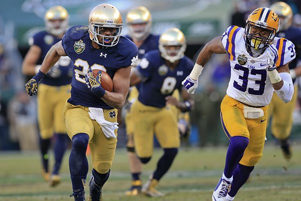 Notre Dame's ground game led the charge in the 31-28 win versus LSU in the 2014 Music City Bowl.