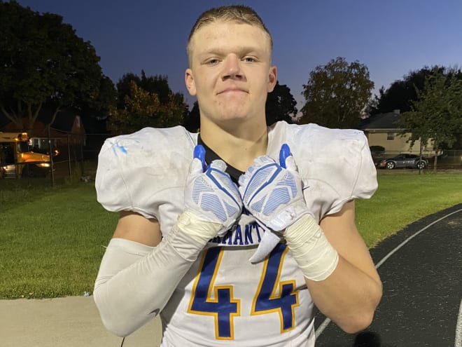 Germantown linebacker Cooper Catalano after a win over Milwaukee King on Friday. 