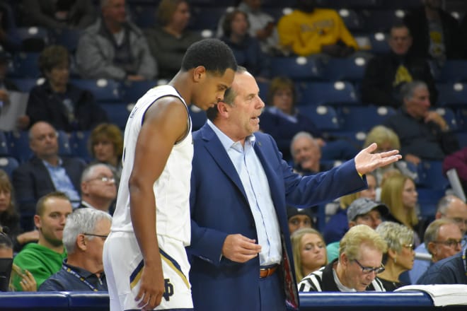 Brey and the Irish will attempt to get their first ACC win versus Boston College at home on Saturday.