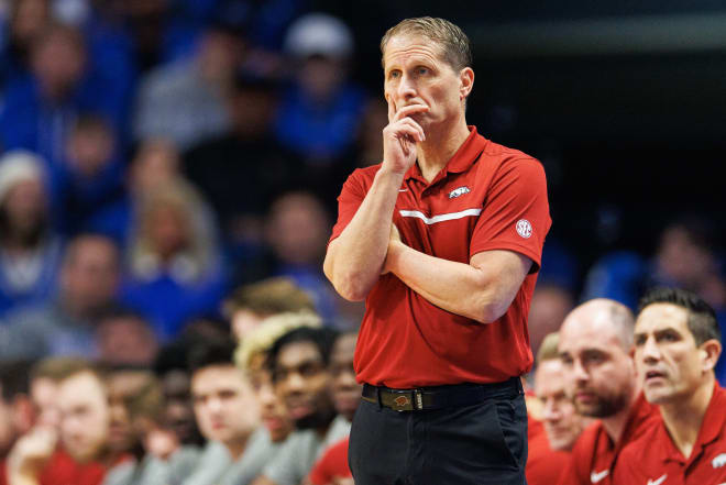 Arkansas head coach Eric Musselman. 