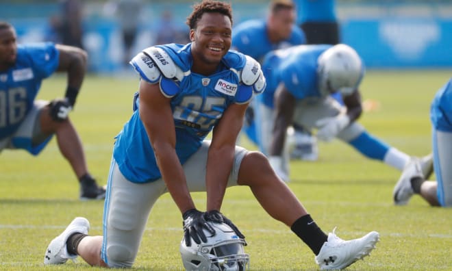 Okwara has recorded 12 tackles, half a sack and five quarterback hurries for the 2-3-1 Detroit Lions. 