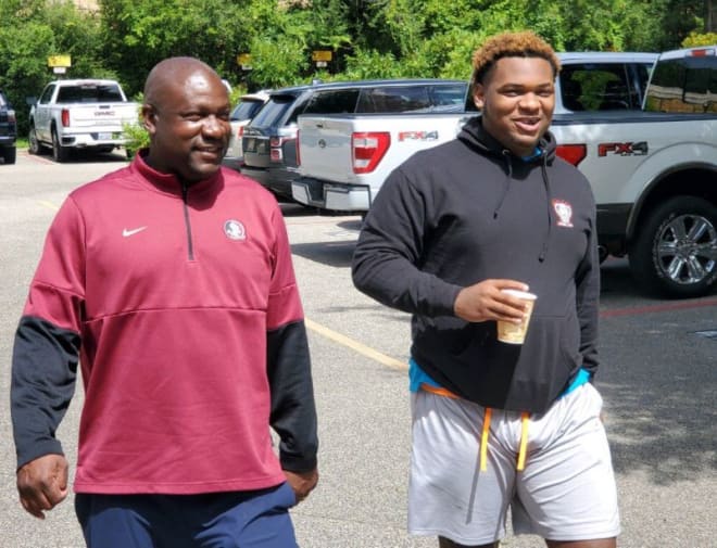 Four-star FSU defensive tackle commit Bishop Thomas also visited FSU and running backs coach David Johnson several times in the summer before committing.