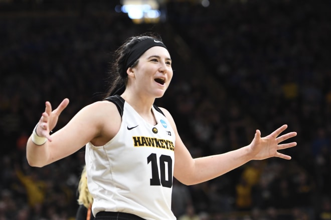 Iowa's Megan Gustafson was honored as the 2018-19 Big Ten Female Athlete of the Year.