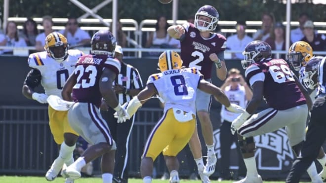 Mississippi State returning starting quarterback Will Rogers completed 47 of 62 passes for 371 yards and three TDs in last season's narrow 28-25 loss to LSU in Starkville.