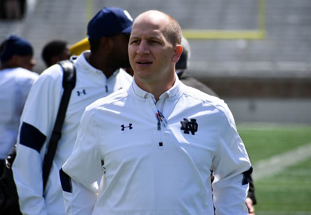 Notre Dame defensive coordinator Clark Lea