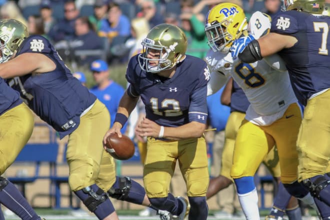 Ian Book's passing accuracy and underrated mobility and sense of pass rush will be essential to Notre Dame's offense ranking among the best nationally.