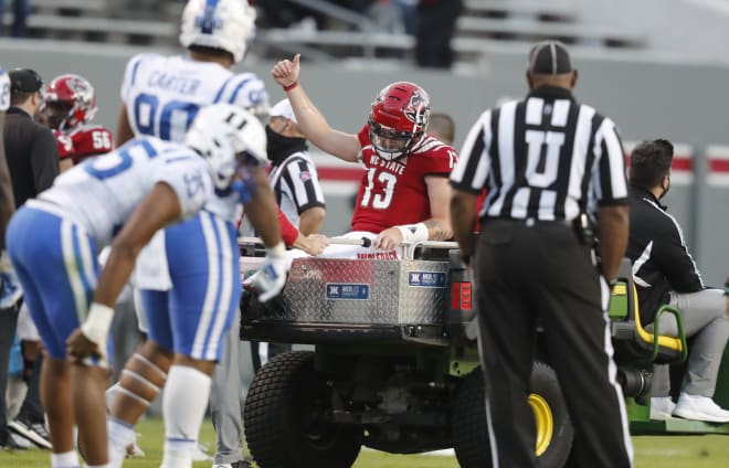 NC State Wolfpack football quarterback Devin Leary