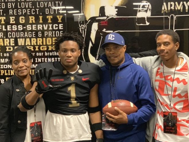 2020 Army commit Devin Lardge is joined during his unofficial visit to West Point by his mother, father and brother