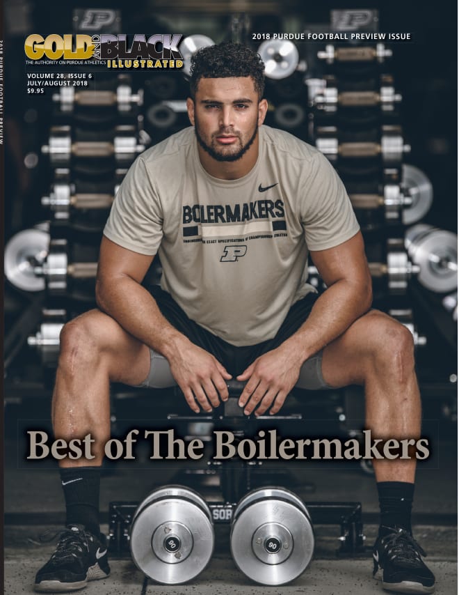 Markus Bailey poses for the 2018 football preview cover.