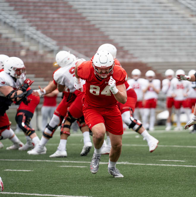 Wisconsin tight end Jake Ferguson leads a potent group in Mickey Turner's room.