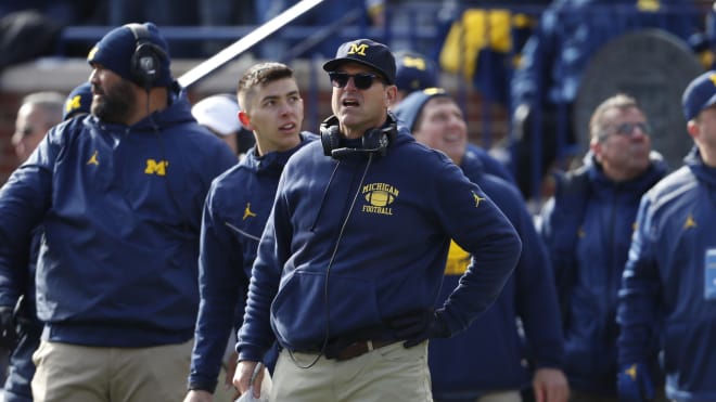 Michigan Wolverines head football coach Jim Harbaugh has won 49 games at U-M.