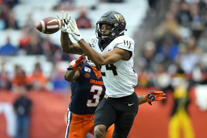 Donavon Greene makes a play against Syracuse during a 2019 game. 