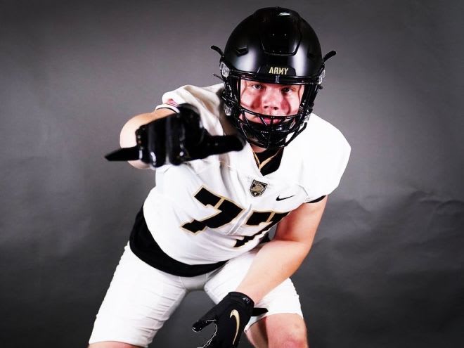OL prospect Tim Savchuk during his recent unofficial visit to Army West Point