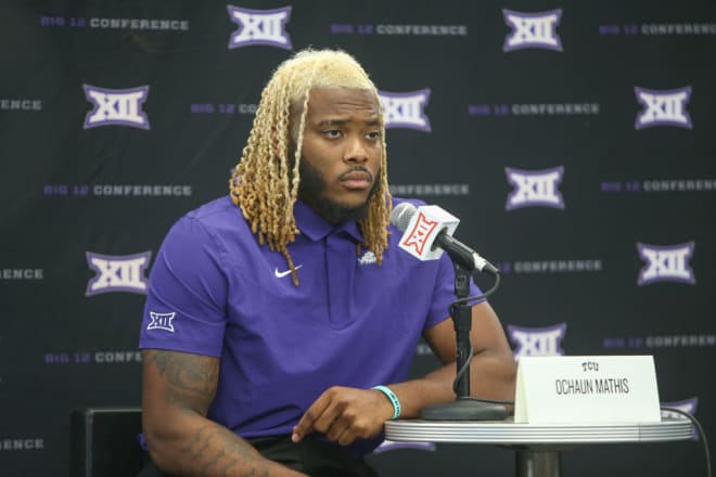 TCU's Ochaun Mathis will visit Lincoln for the spring game. 
