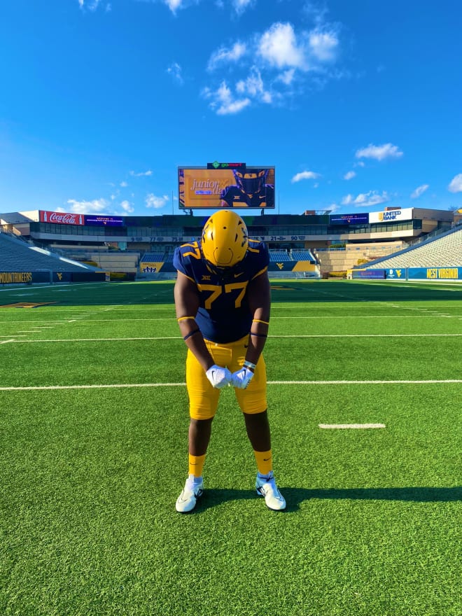 Mitchell enjoyed his visit to see the West Virginia Mountaineers football program.