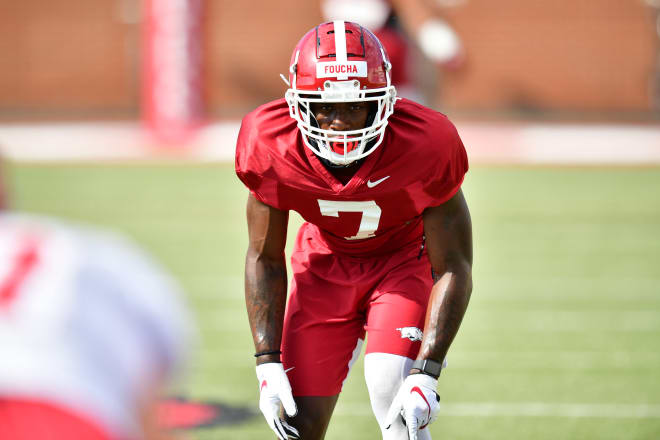 Joe Foucha is a projected starter at safety for the Razorbacks in 2020.