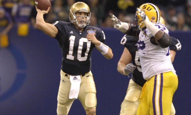 Former Notre Dame quarterback Brady Quinn