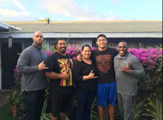 Maui (Hi.) LB target Feleti Afemui (second from right)