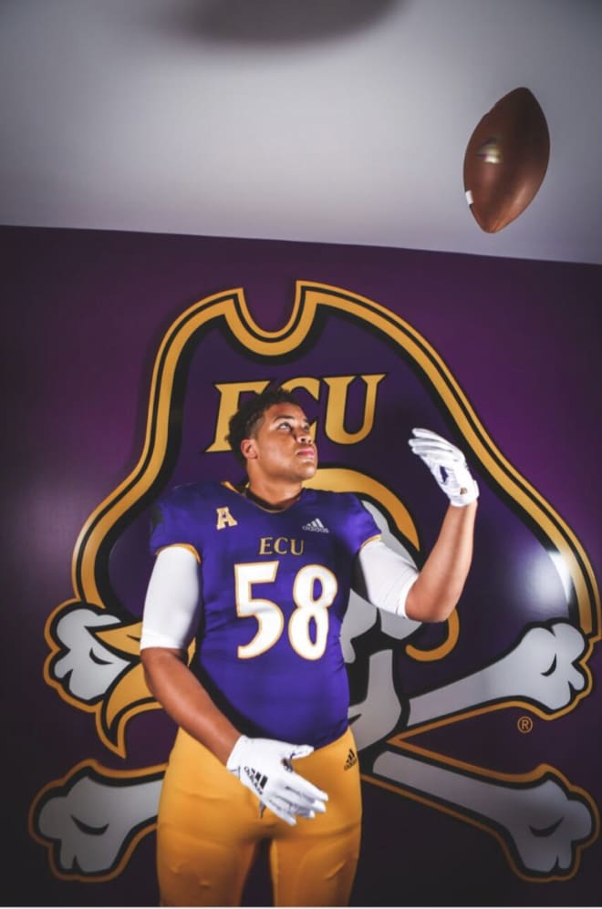 Havelock lineman Nishad Strother had a ball on his weekend visit and has made a decision to re-commit to ECU.