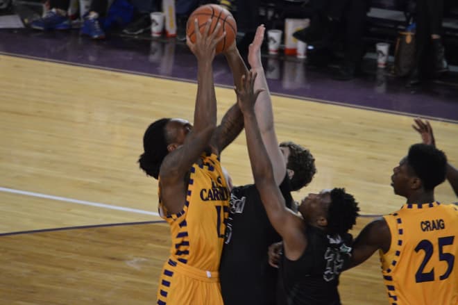 ECU's Kentrell Barkley scored 20 points in ECU's 70-66 loss to Mercer in the Savannah Invitational.