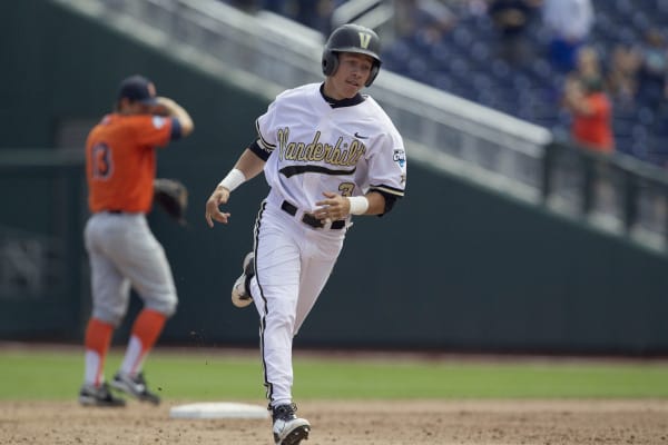 Jeren Kendall had three hits and a home run as VU blasted Texas A&M on Saturday.
