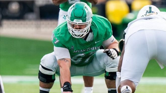 North Texas OL transfer Ethan Miner.