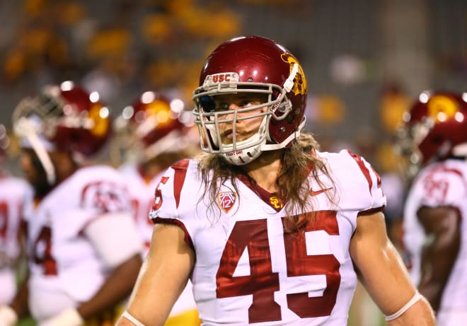 USC outside linebacker Porter Gustin expects to be full strength after dealing with an ankle injury the last two weeks.