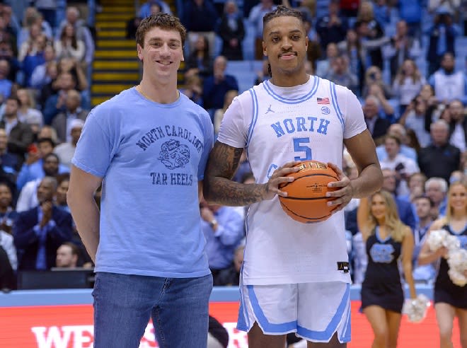 Armando Bacot passed Tyler Hansbrough as UNC's all-time leading rebounder last January.