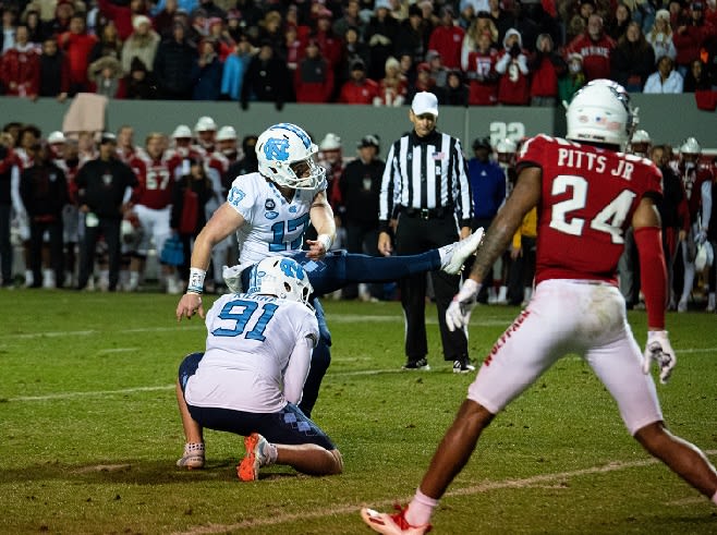 Grayson Atkins converted three field goals Friday, but the rest of UNC's special teams had issues.